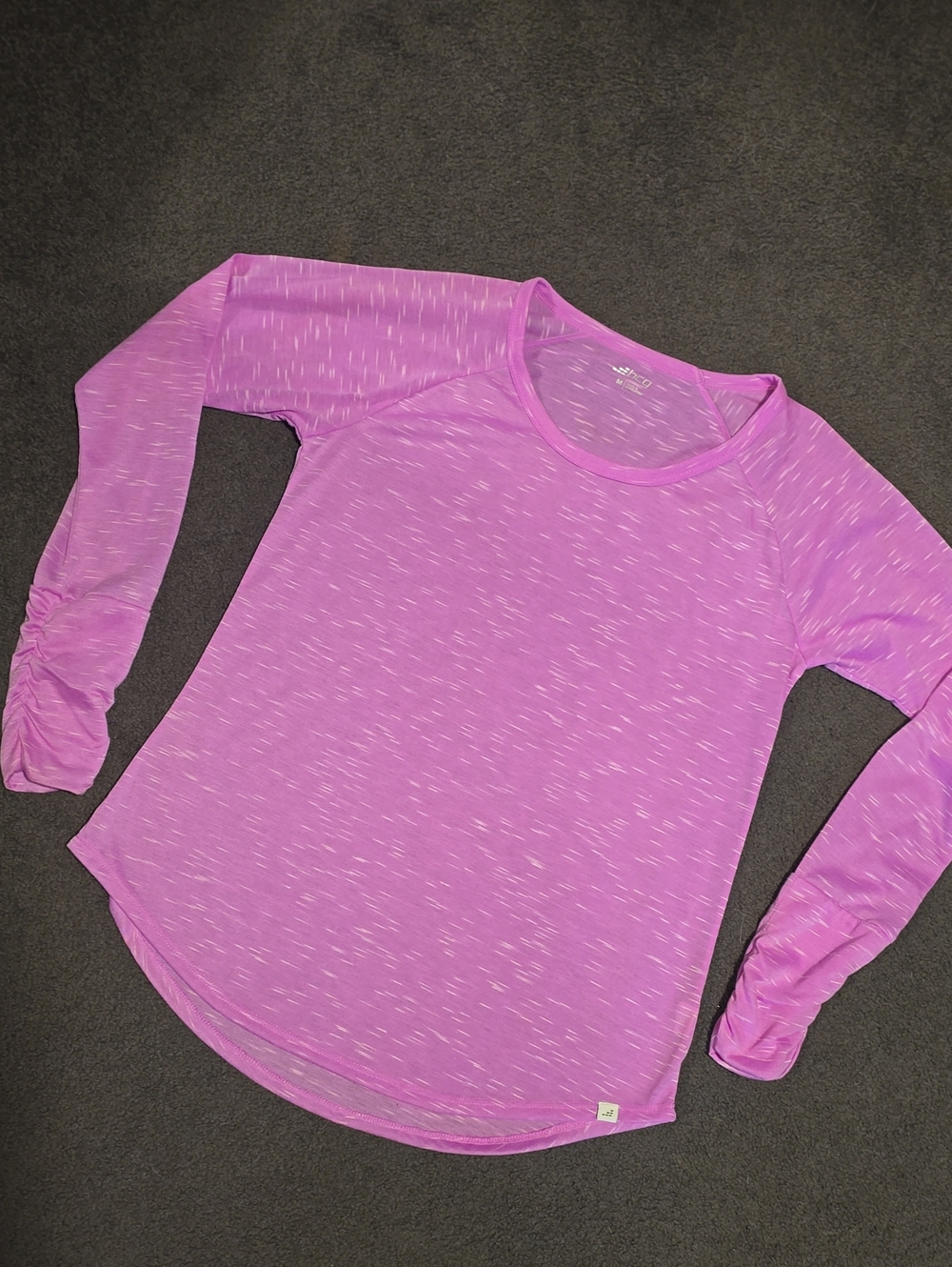 bcg Long-Sleeve Active Top in Heathered Lavender Pink